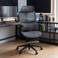 Ergonomische bureaustoel Every, met voetsteun, Mesh bekleding