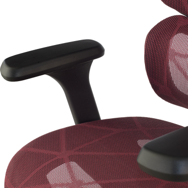 ergonomische bureaustoel rood every netstof mesh 3d verstelbare armleuningen hoofdsteun uitschuifbare voetensteun 10