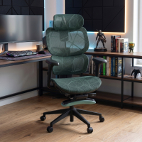 Ergonomische bureaustoel Every, met voetsteun, Mesh bekleding