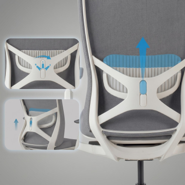 ergonomische bureaustoel grijs gemini stof 4d verstelbare armleuningen 6