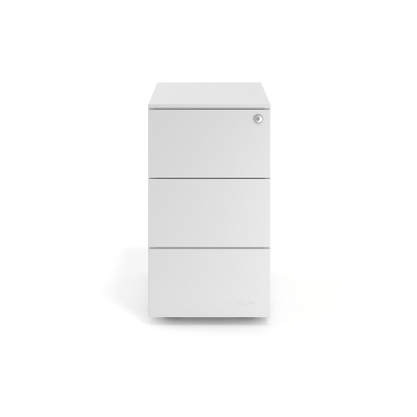 ladeblok wit 3 laden smal model metaal 3