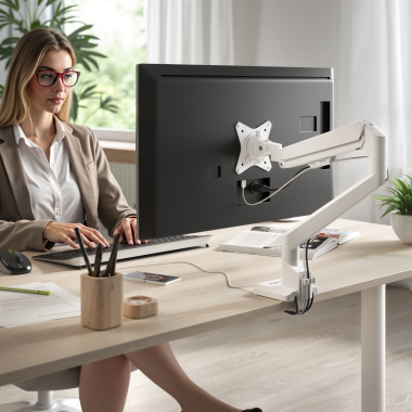 monitorstandaard wit 1 scherm 2