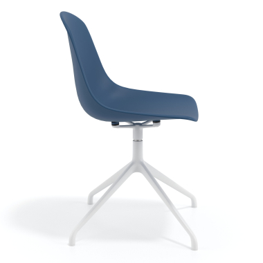 kuipstoel wit blauw basis piramide kunststof zonder armleuningen 3