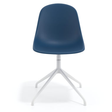 kuipstoel wit blauw basis piramide kunststof zonder armleuningen 6