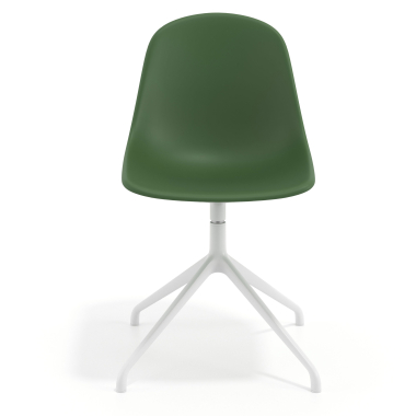 kuipstoel wit groen basis piramide kunststof zonder armleuningen 6