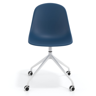 kuipstoel blauw met wielen kunststof zonder armleuningen 6
