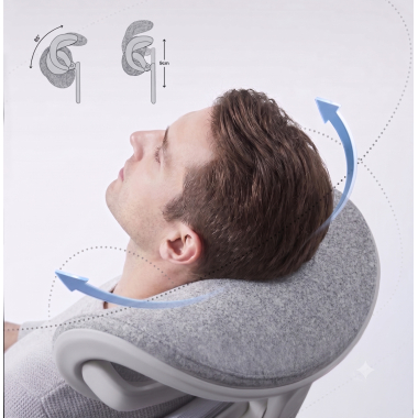 ergonomische bureaustoel wit grijs ergonomische stoel zenpro aluminium netstof mesh 4d verstelbare armleuningen dubbele lumbale steun hoofdsteun 9