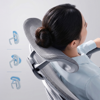 ergonomische bureaustoel wit grijs ergonomische stoel zenmax aluminium voetensteun netstof mesh 4d verstelbare armleuningen dubbele lumbale steun hoofdsteun uitschuifbare voetensteun 12