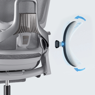 ergonomische bureaustoel wit grijs ergonomische stoel zenmax aluminium voetensteun netstof mesh 4d verstelbare armleuningen dubbele lumbale steun hoofdsteun uitschuifbare voetensteun 15