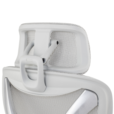 ergonomische bureaustoel wit grijs velstrom netstof mesh 3d verstelbare armleuningen dubbele lumbale steun hoofdsteun 15