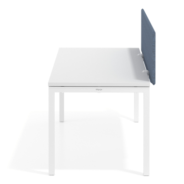 bureauschermen blauw aluminium structuur 2