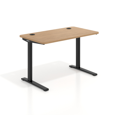 bureautafel zwart red oak witte structuur 1