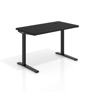 bureautafel zwart pure black witte structuur 1