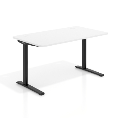 bureautafel zwart warm white witte structuur 1