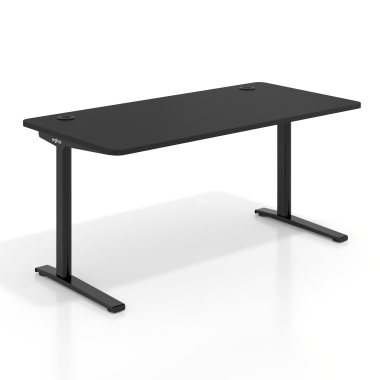bureautafel zwart pure black witte structuur 1