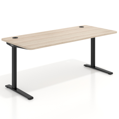 bureautafel zwart flax oak witte structuur 1
