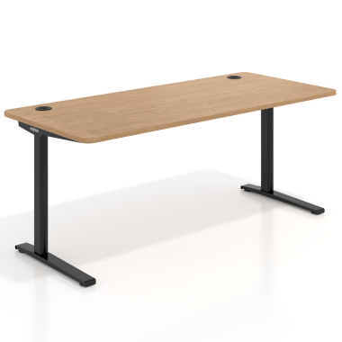 bureautafel zwart red oak witte structuur 1
