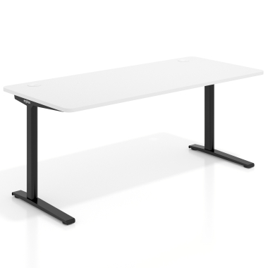bureautafel zwart warm white witte structuur 1