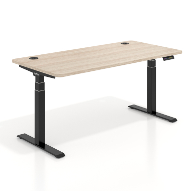 zit stabureau zwart flax oak erghos pro 1