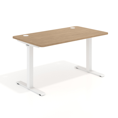 bureautafel wit red oak witte structuur 1