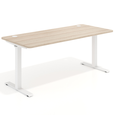 bureautafel wit flax oak witte structuur 1