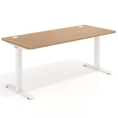 bureautafel wit red oak witte structuur 1
