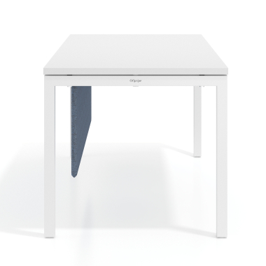 bureauschermen blauw aluminium structuur 2