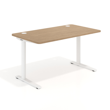 bureautafel wit red oak witte structuur 1