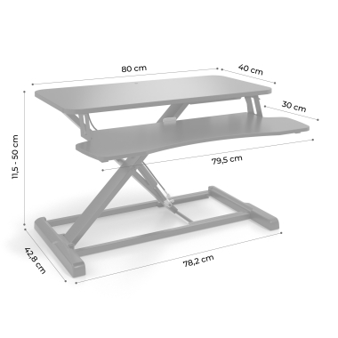 zit stabureau zwart lynk 12