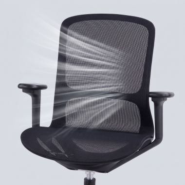design bureaustoel zwart muse netstof mesh 3d verstelbare armleuningen 10