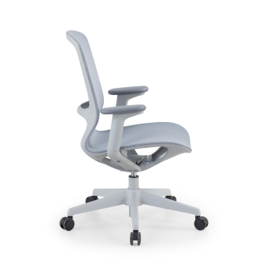 design bureaustoel grijs muse netstof mesh 3d verstelbare armleuningen 4