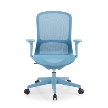 design bureaustoel blauw muse netstof mesh 3d verstelbare armleuningen 3