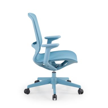 design bureaustoel blauw muse netstof mesh 3d verstelbare armleuningen 4