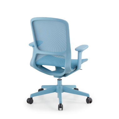design bureaustoel blauw muse netstof mesh 3d verstelbare armleuningen 7