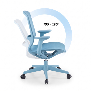 design bureaustoel blauw muse netstof mesh 3d verstelbare armleuningen 9