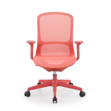 design bureaustoel rood muse netstof mesh 3d verstelbare armleuningen 3