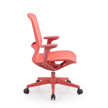 design bureaustoel rood muse netstof mesh 3d verstelbare armleuningen 4