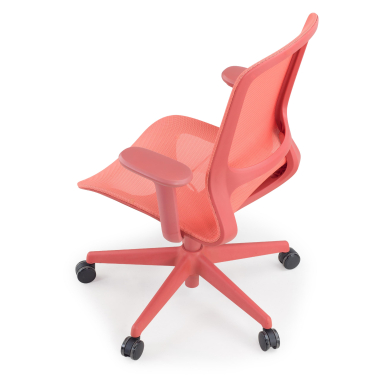 design bureaustoel rood muse netstof mesh 3d verstelbare armleuningen 9