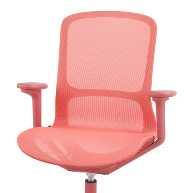design bureaustoel rood muse netstof mesh 3d verstelbare armleuningen 5