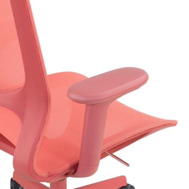 design bureaustoel rood muse netstof mesh 3d verstelbare armleuningen 7