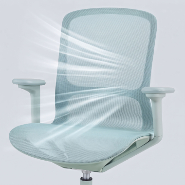 design bureaustoel groen muse netstof mesh 3d verstelbare armleuningen 10