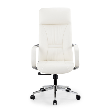 luxe bureaustoel wit armani echt leder vaste armleuningen 3