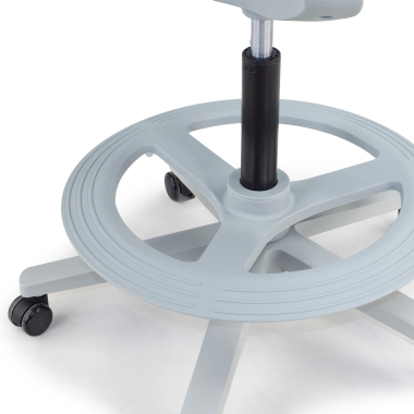 ergonomische kruk grijs dorian netstof mesh vaste armleuningen 10