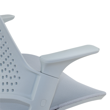 ergonomische kruk grijs dorian netstof mesh vaste armleuningen 4