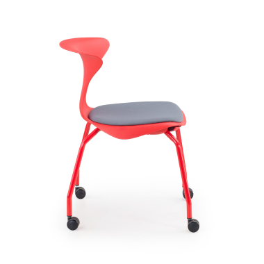 stoel met schrijfblad rood stoel met wielen kunststof zonder armleuningen 4