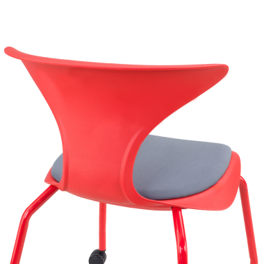 stoel met schrijfblad rood stoel met wielen kunststof zonder armleuningen 5