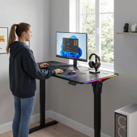 Gaming bureau NewLevel, elektrisch in hoogte verstelbaar, 140x60cm