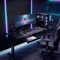 Gaming bureau Magnum, elektrisch verstelbaar met draadloos opladen, 130x70cm