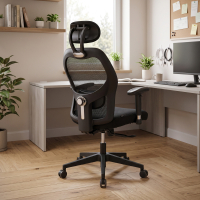 Ergonomische bureaustoel Sora met lendensteun en hoofdsteun