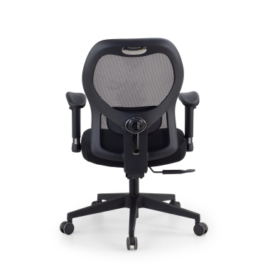 bureaustoel thuiswerken zwart zonder hoofdsteun netstof mesh 2d verstelbare armleuningen lumbale steun 10